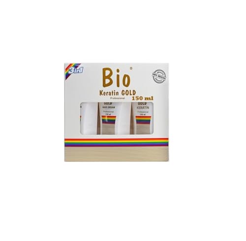 OGER Bio Queratina Gold Set, champú, queratina y acondicionador para el cabello, alisador, nutritivo, set de cuidado del cabello, champú y acondicionador para el cabello, 150 ml, mini juego de 3