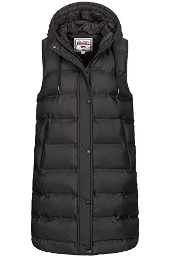 Chaleco Lonsdale Moonzie de mujer con capucha acolchada y cierre central 2