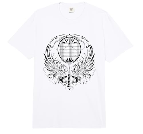 Dibujo de una Raqueta de bádminton Comfort Colors Adult Heavyweight T-Shirt