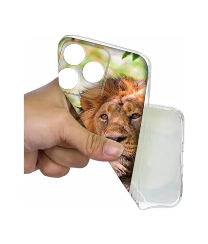 Image of Casotec Tiger Pattern Print Design Printed Silicon Soft TPU Back Case Cover for Realme C63 4G / Narzo N63 4G