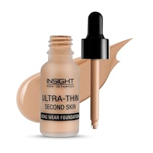 INSIGHT Cosmetics Ultra-Thin Second Skin Long Wear Foundation, 20ml (01-GOLDEN HONEY)