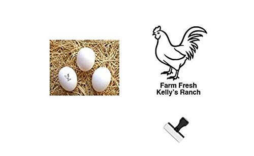 Personalized Rubber Egg Stamp - 1/2" Impression Size (Hen)