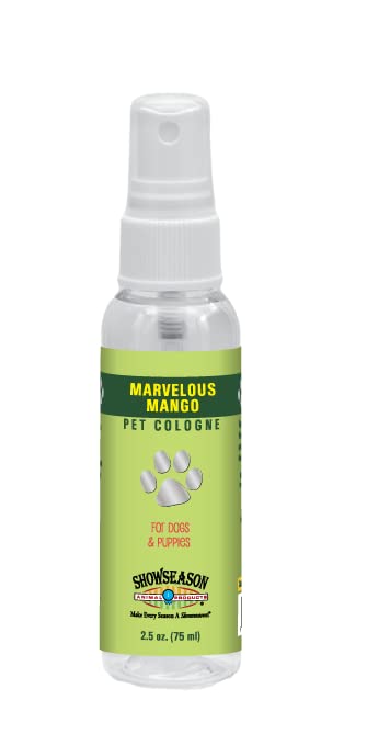 SHOW SEASON ANIMAL PRODUCTS 1 Showseason® Marvelous Mango Pet Cologne 2.5 oz For Dogs |Travel Size | Long-Lasting Odor Eliminator |…