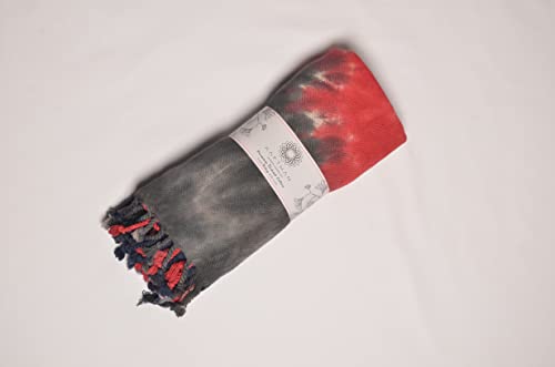 Kafthan - Spiral Turkish Cotton Bath & Beach Towel - Quick Dry Soft Sand Resistant Towels - Light Blanket & Towel - Ideal For Pool Beach Camp Hotel - Multicolor Patriotic Spiral - 35" X 67" - Single #TOP4