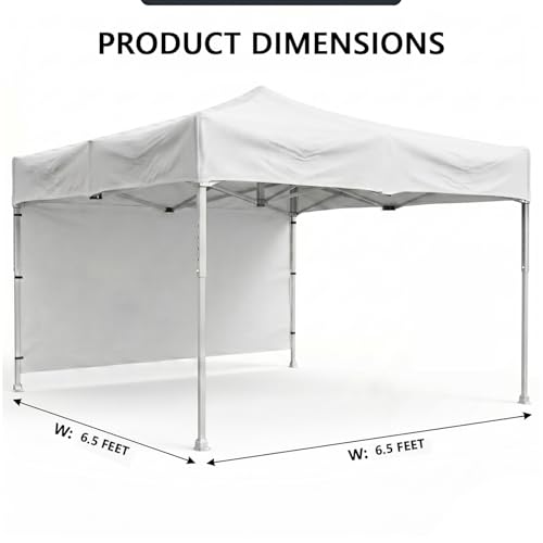 Image of OUTO Heavy Duty Gazebo Tent 6.5 ft | 17.5 Kg Strong Frame | UV Protection Foldable Pop-Up Canopy Tent with 3 Side Open | Outdoor Folding Tent for Garden, Terrace, Events & Promotional Use (White)