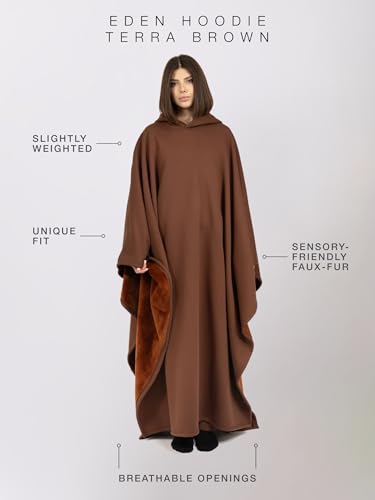 Image of FREE THE SHEEP Eden Hoodie - Oversized Weighted Hoodie Cloak with Ultra-Soft Faux Fur Liner