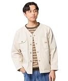 [クリフメイヤー] ジャケット アウター カバーオール デニム ノーカラー メンズ MEDIUM オフホワイト
