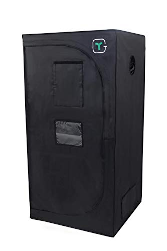 Tente de Croissance de Serre, Boîte de Culture Intérieure, Chambre Sombre, Tente de Plante, Boîte de Culture, Légumes de Culture et Plantes Herbacées, Noir Taille: 60x60x140cm