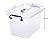 ZHENFAN 6-Pack Clear Storage Box 7 Quart, Plastic Storage Latch Bins with Handle 6.5 Liter