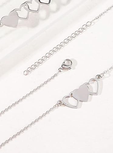 Friendship Necklace for 2 3 4 5 Best Friend BFF Necklace Long Distance Matching Jewelry Bestie Sister Gifts 5