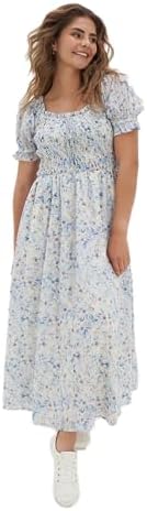 knee length dresses for ladies Alba Smocked Jersey Midi Dress-Olive