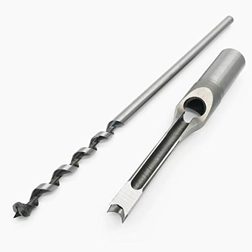 Woodworking 3/8" Inch (9.5Mm) Square Hole Drill Bit Mortising Chisel Set, Mortise Chisel & Bit Set For Mortise And Tenon Machine #TOP13