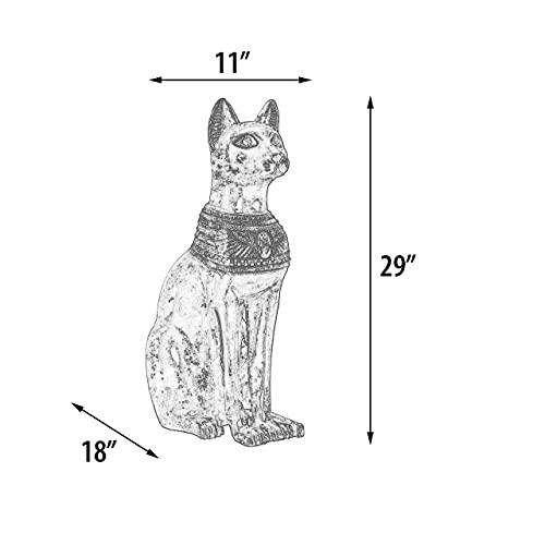 Estatua Diosa Gato Egipcio Decoración miniatura 6