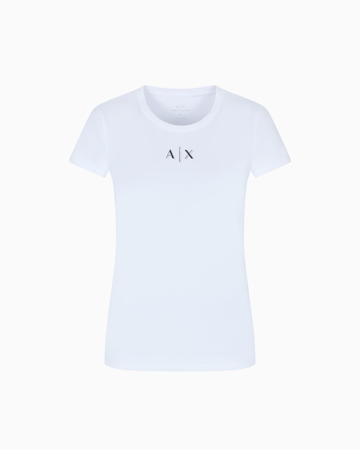 Armani Exchange Short Sleeve Front Shadowed Logo Slim Fit Camiseta Mujer (Pack de 1)