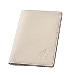WANDERINGS Leather Travel Wallet with Passport Holder - 10x14 cm - Genuine Leather Case with RFID Blocking for Men and Women - Folding Wallet for Passports - Oat Color