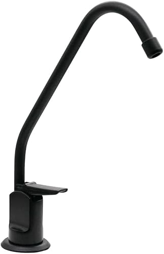 Westbrass A2031-NL-62 Grifo dispensador de agua fría pura estilo Touch-Flo de 8 pulgadas, 1 paquete, negro mate