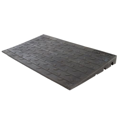 Silver Spring 3" High Rubber 3-Channel Threshold Ramp 600 lb. Weight Capacity for Wheelchairs, Mobility Scooters, and Power Chairs, with Slip-Resistant Surface - DH-UP-83