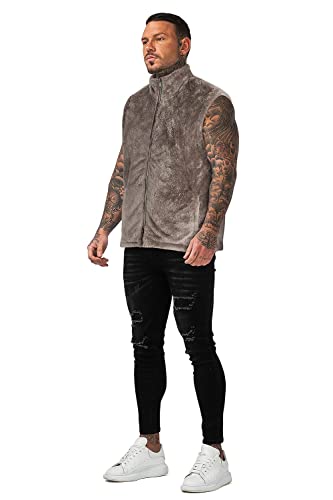 Gingtto Men's Outdoor Recreation Vests Zipper Winter Mens Sherpa Fleece Vest With Pockets Camel Brown Xl #TOP5