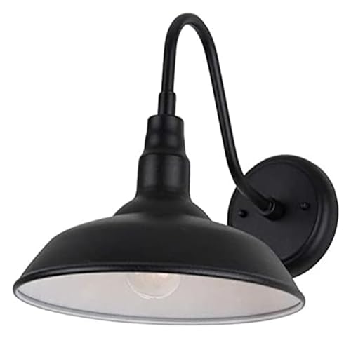 Luminaire en aluminium étanche style applique murale extérieure col de cygne pour allée et ferme