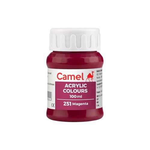 Image of Acrylic Colour 100ML - Versatile, Permanent, and Skin-Friendly Paint for Multiple Surfaces | (Magenta 251)