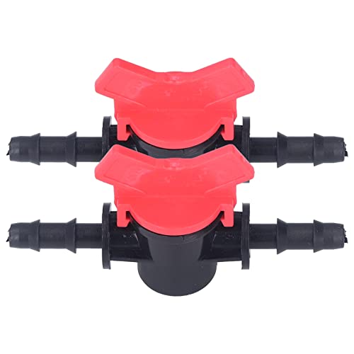 2PCS Flow Regulator ABS Plastic Liquid Control Valve Water Stop Valve Water Pump Straight Through Valve (8MM Flow Regulator)
