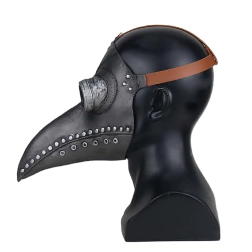 Máscara Médico da Peste Negra, Látex, Fantasia de Halloween, Corvo Praga
