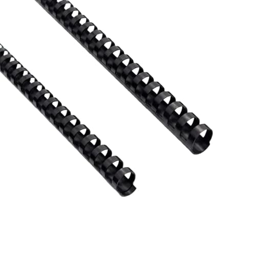 SIMPROFFICE 50 Pack Plastic Binding Combs 19 Ring Black Combs for Binding 3/8 Inch and 1/2 Inch Mixed Sizes for Letter Size Reports Presentations and Manuals