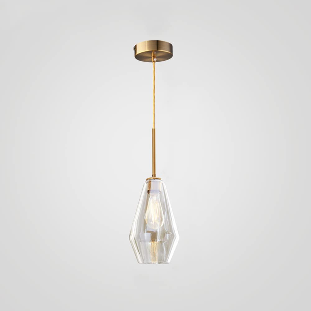 Suspension cognac en verre compacte pour éclairer efficacement les petits espaces - 7