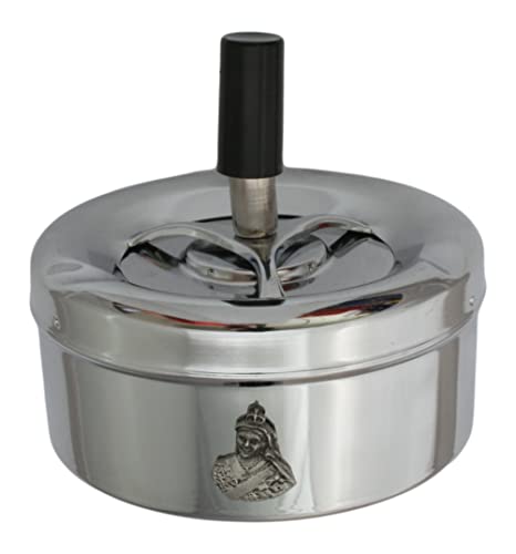 Queen Victoria Rotary Ashtray Drop Down Button Outdoor Windproof Portable Smokers Gift 620