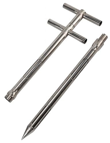 Sonde d'échantillonnage de sol rotative double tube en acier pour grain et poudre L 200cm