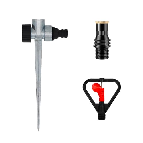 ZhouWei 3er Set Rasensprenger, 360° Automatische Drehbarer Gartensprenger, Schmetterlingsregenform Gartensprenger, Rasen...