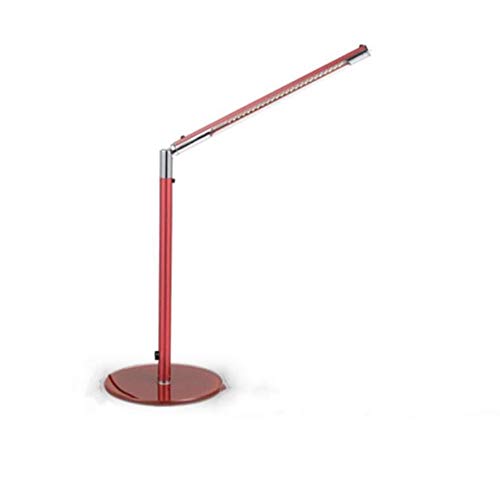 Preisvergleich Produktbild LED Tischlampe Augenschutz Tischlampe dimmbare Bürolampe mit USB Ladeanschluss tragbare Metalldrehklapp 4.5w-Rot_14 * 28 * 30