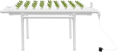 Système de culture hydroponique avec 36 points de plantation en PVC-U, 1 couche, système de culture hydroponique, tuyaux de culture sans terre avec joint épaississant, pompe à eau, système