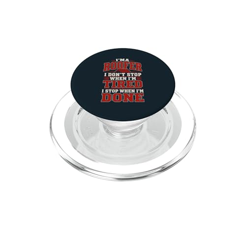 Roofer Jobsite Roof Crew Roofing PopSockets PopGrip for MagSafe