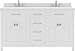 Virtu USA MD-2060-DWQRO-WH-NM Caroline Bathroom Vanity Set, White