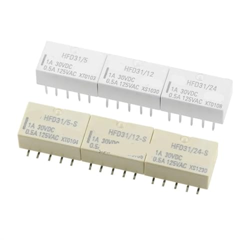 Relais HFD31-5VDC 12VDC 24VDC miniature à double rangée de 10 broches pour signalisation