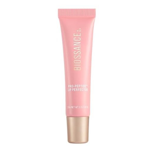 Biossance, Pro-PeptideTM Lip Perfector, esqualano + peptídeos e tratamento com ácido hialurônico para lábios, hidratante diário para lábios lisos, quartzo blush - rosa, 1 unidade