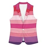 Lesbian Pride Flag Women's Suit Vest Sleeveless Jacket Work Blouse Vest Tops M