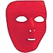 Red Plastic Full Face Mask For Adults - 6.25