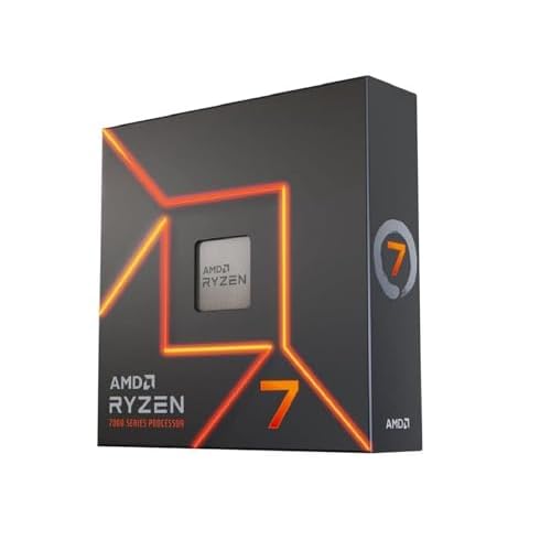 AMD Ryzen 7700X Prozessor, 8 Kern/16 Threads, Zen 4 Architektur, 40 MB L3 Cache, 105 W TDP, bis zu 5,4 GHz Frequenz Boost, Sockel AMD 5, DDR5 & PCIe 5.0, Schwarz