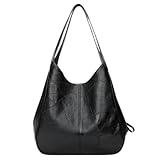 Bolsa Feminina Média Couro Sintético Moderna Sofisticada Mulher (Preto)