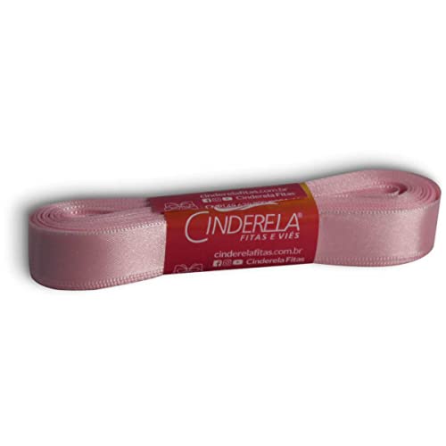 Cinderela Fitas Fita de Cetim Simples Face, 15 mm, Rosa, Peça de 10 Metros