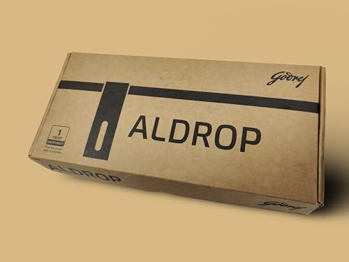 Image of Godrej Door Fitting | Aldrop Lock for Left & Right Handed Doors | Suitable for Main & Inner Doors of Residential & Commercial complexes | Size 12 x 200 mm | Satin Finish|Pack of 2