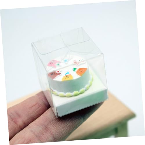 FUNOMOCYA Puppenhaus-Box realistischer künstlicher Miniatur-Rollenkuchen bürodeko büro Dekoration Modelle Hochzeitsdekoration simulierter Kuchen Fotografie-Requisiten Harz – Bild 4