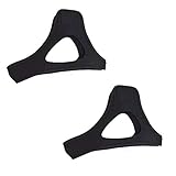 LANYUV 2Pcs Correa para La Barbilla Antironquidos,Solución Avanzada para Ronquidos Y Dispositivos,Banda Ajustable para La Cabeza,para Evitar Ronquidos para Hombres Y Mujeres Versión Mejorada (Black)