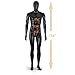 ZENY Male Form Mannequin Full Body with Adjustable Posture, 73 Inches Male Mannequin Model Stand for Retail Clothing Shops, Black