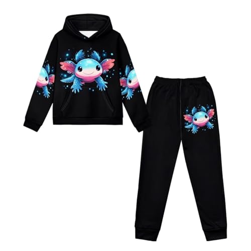 Girls Casual Pants Set Hooded Sweatshirt and Jogging Sweatpants Cute Graphic Track Suit 5-12 Years Old2