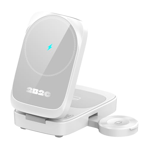 Station de recharge sans fil 3 en 1 blanche pour en finir avec les câbles emmêlés