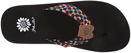 Yellow Box Women's Soleil Wedge Sandal, Black/Multi, 6 M US | Image 4
