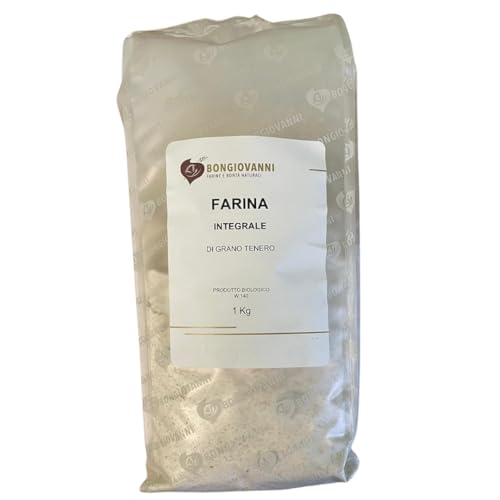 BONGIOVANNI FARINE E BONTA' NATURALI Farine de blé entier de blé tendre sur pierre moulue 1Kg BIO (100% grains italiens) 1.00 kg